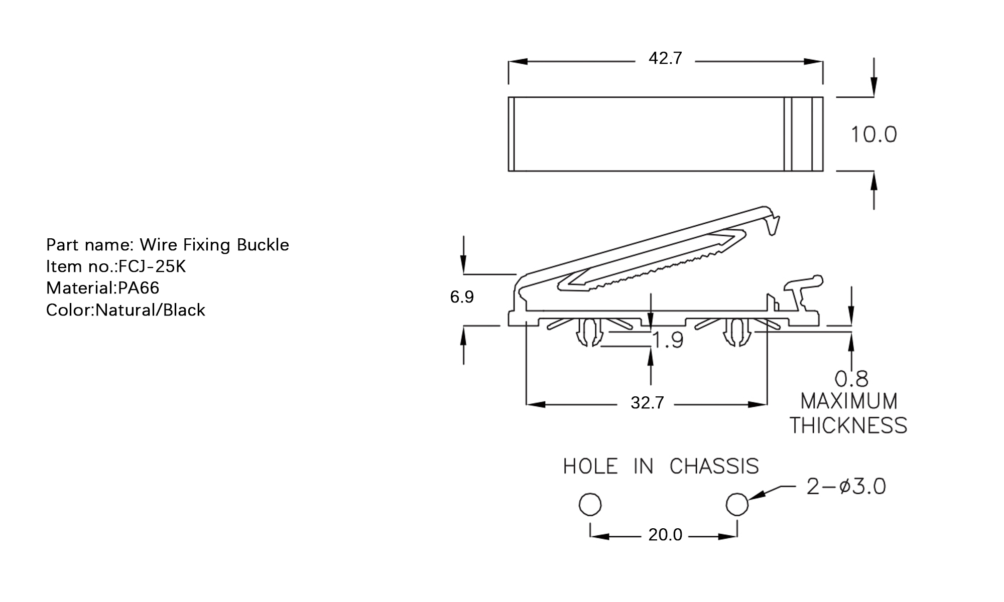 Wire Fixing Buckle FCJ-25K